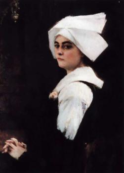 帕斯卡 阿道夫 讓 達仰 佈弗萊 Portrait of Brittany Girl 帕斯卡 阿道夫 讓 達仰 佈弗萊 Portrait of Brittany Girl